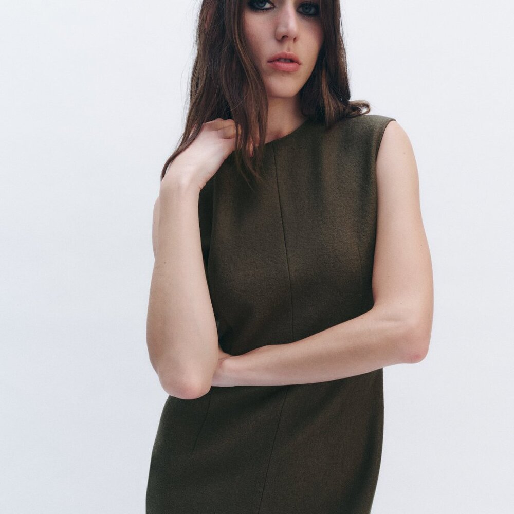 NWT ZARA 100% WOOL DRESS ZW COLLECTION Sz-S/L $109 - Picture 2 of 10